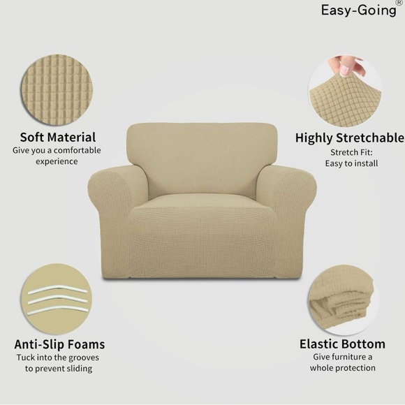 Easy-Going Stretch Oversized Chair Sofa Slipcover 1-Piece Couch Sofa Cover - Picture 3 of 5